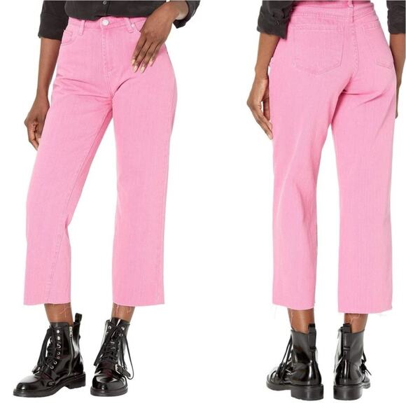 Blank NYC The Baxter Pink Denim High-Waisted Straight Leg Jeans size 27 - Picture 1 of 6